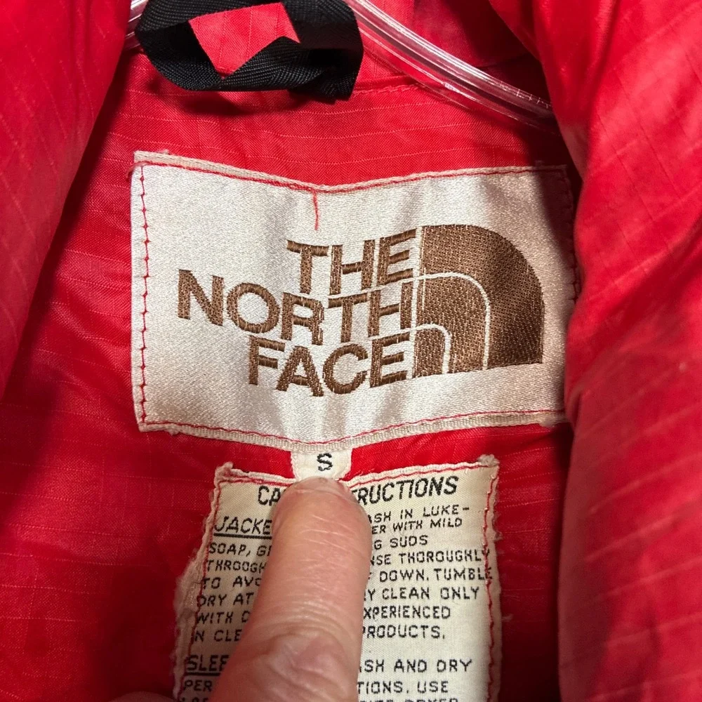 The North Face Puffer Jacket Men Small Red‎ Vintage 80s Ripstop Goose Down USA